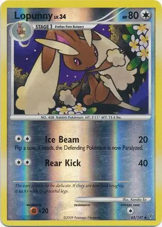 Lopunny Reverse Holo 63 Normal