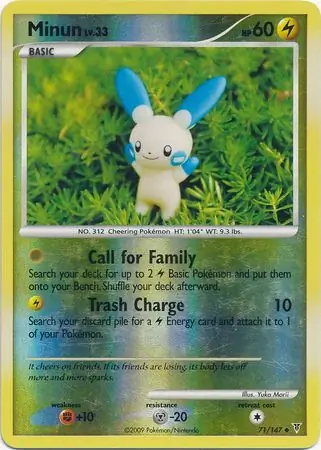 Minun Reverse Holo 71 Normal