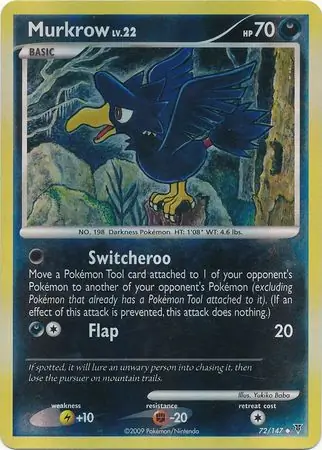 Murkrow Reverse Holo 72 Normal