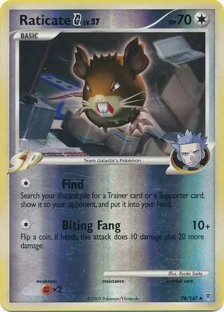 Raticate G Reverse Holo 78