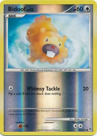 Bidoof Reverse Holo 91 Normal