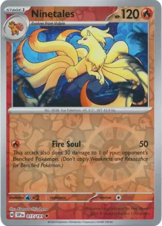 Ninetales Reverse Holo 017 Normal