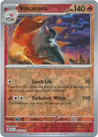 Volcarona Reverse Holo 025