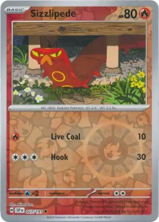Sizzlipede Reverse Holo 027 Normal
