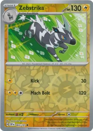 Zebstrika Reverse Holo 063 Normal