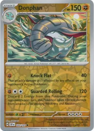 Donphan Reverse Holo 103 Normal