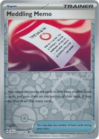 Meddling Memo Reverse Holo 181 Normal