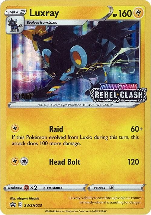 Luxray Prerelease Staff SWSH023