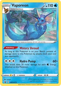 Vaporeon SWSH072 Normal