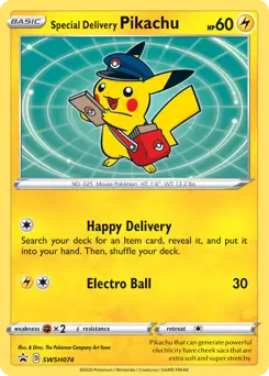 Special Delivery Pikachu SWSH074 Normal