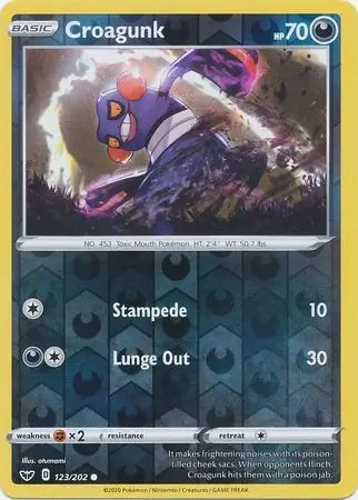 Croagunk Reverse Holo 123