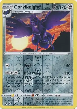 Corviknight Reverse Holo 135 Normal