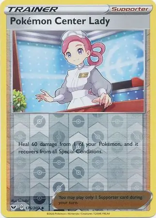 Pokemon Center Lady Reverse Holo 176 Normal