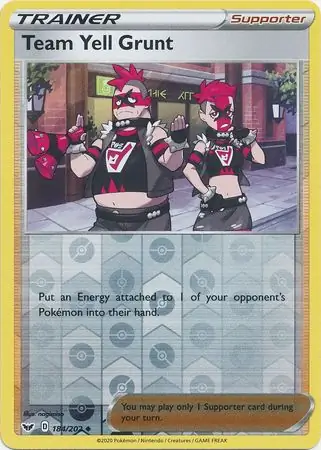 Team Yell Grunt Reverse Holo 184 Normal