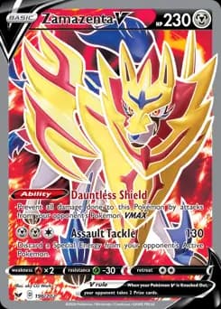 Full Art Zamazenta V 196 Normal
