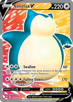Full Art Snorlax V 197 Normal