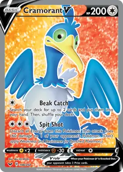 Full Art Cramorant V 198 Normal