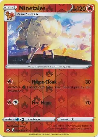Ninetales Reverse Holo 023 Normal