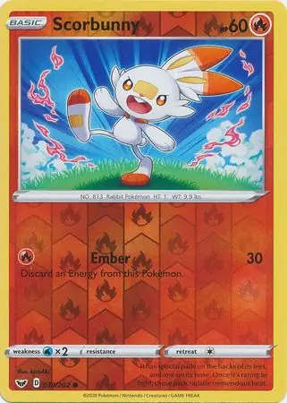 Scorbunny Reverse Holo 030 Normal