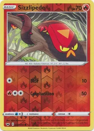Sizzlipede Reverse Holo 037