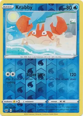 Krabby Reverse Holo 043 Normal