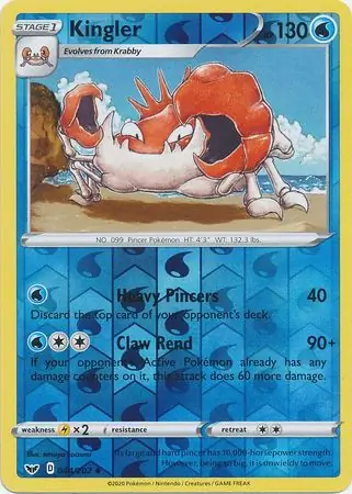 Kingler Reverse Holo 044