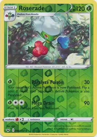 Roserade Reverse Holo 004 Normal