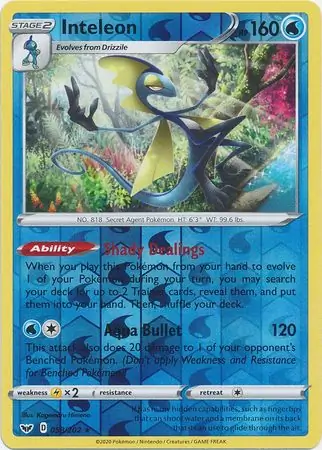 Inteleon Reverse Holo 058 Normal