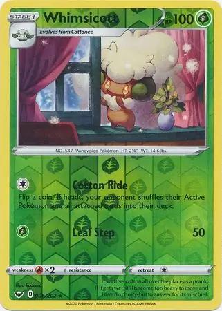 Whimsicott Reverse Holo 006 Normal
