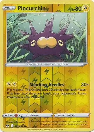 Pincurchin Reverse Holo 077 Normal
