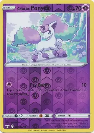 Galarian Ponyta Reverse Holo 081 Normal