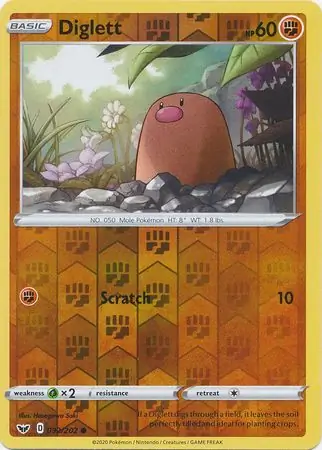Diglett Reverse Holo 092 Normal