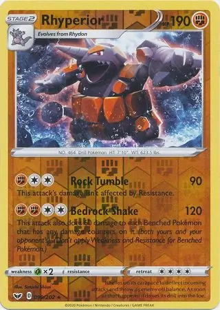 Rhyperior Reverse Holo 099 Normal