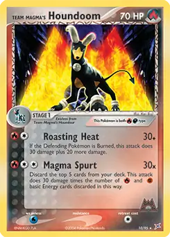 Team Magma's Houndoom Holo 10 Normal