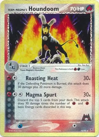 Team Magma's Houndoom Reverse Holo 10 Normal