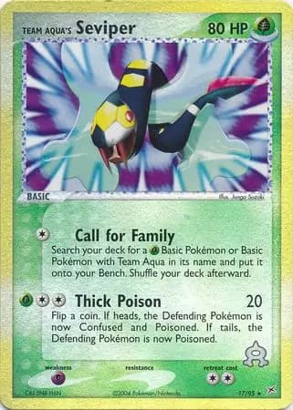 Team Aqua's Seviper Reverse Holo 17 Normal