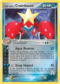 Team Aqua's Crawdaunt Holo 2 Normal