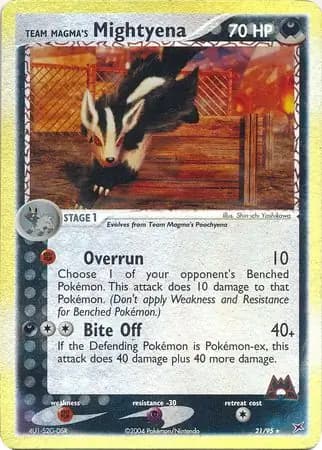 Team Magma's Mightyena Reverse Holo 21 Normal