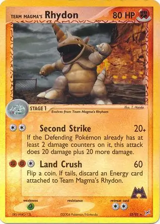 Team Magma's Rhydon Reverse Holo 22