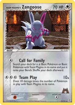 Team Magma's Zangoose 23