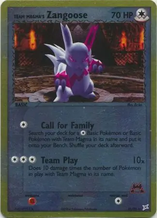 Team Magma's Zangoose Reverse Holo 23