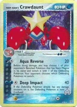 Team Aqua's Crawdaunt Reverse Holo