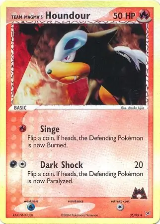 Team Magma's Houndour Reverse Holo 35 Normal
