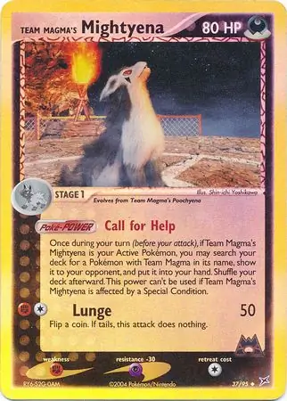 Team Magma's Mightyena Reverse Holo 37 Normal