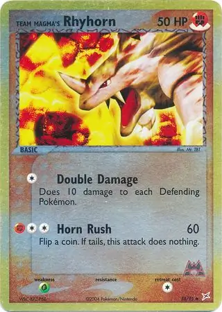 Team Magma's Rhyhorn Reverse Holo 38 Normal