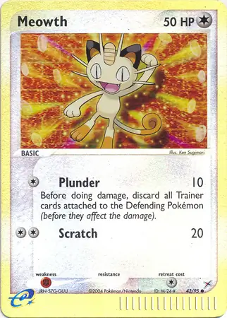Meowth Reverse Holo 42 Normal