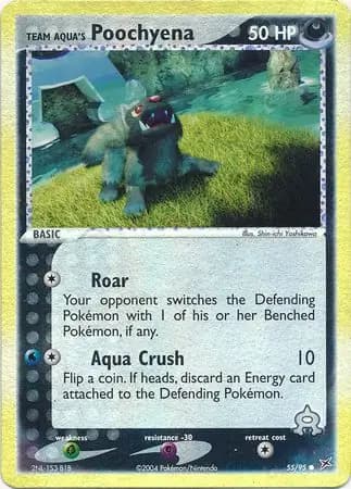 Team Aqua's Poochyena Reverse Holo 55