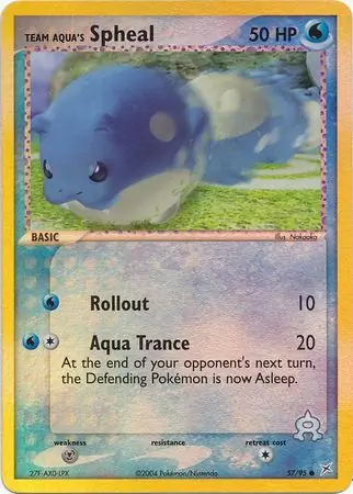 Team Aqua's Spheal Reverse Holo 57