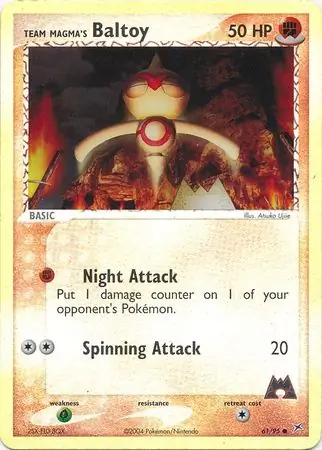 Team Magma's Baltoy Reverse Holo 61 Normal