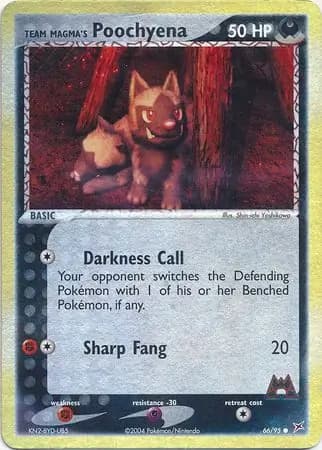 Team Magma's Poochyena Reverse Holo 66
